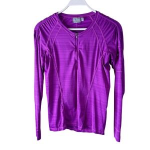 Athleta‎ Pacifica UPF Rashguard Quarter Zip Long Sleeve Athletic Top Women's M